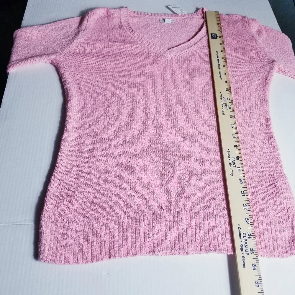 NWT J. CREW V-NECK PINK SWEATER SIZE SMALL